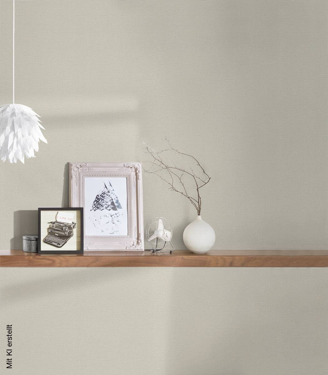 A.S.Creation Vliestapete Attractive Uni grau B/L: ca. 53x1005 cm