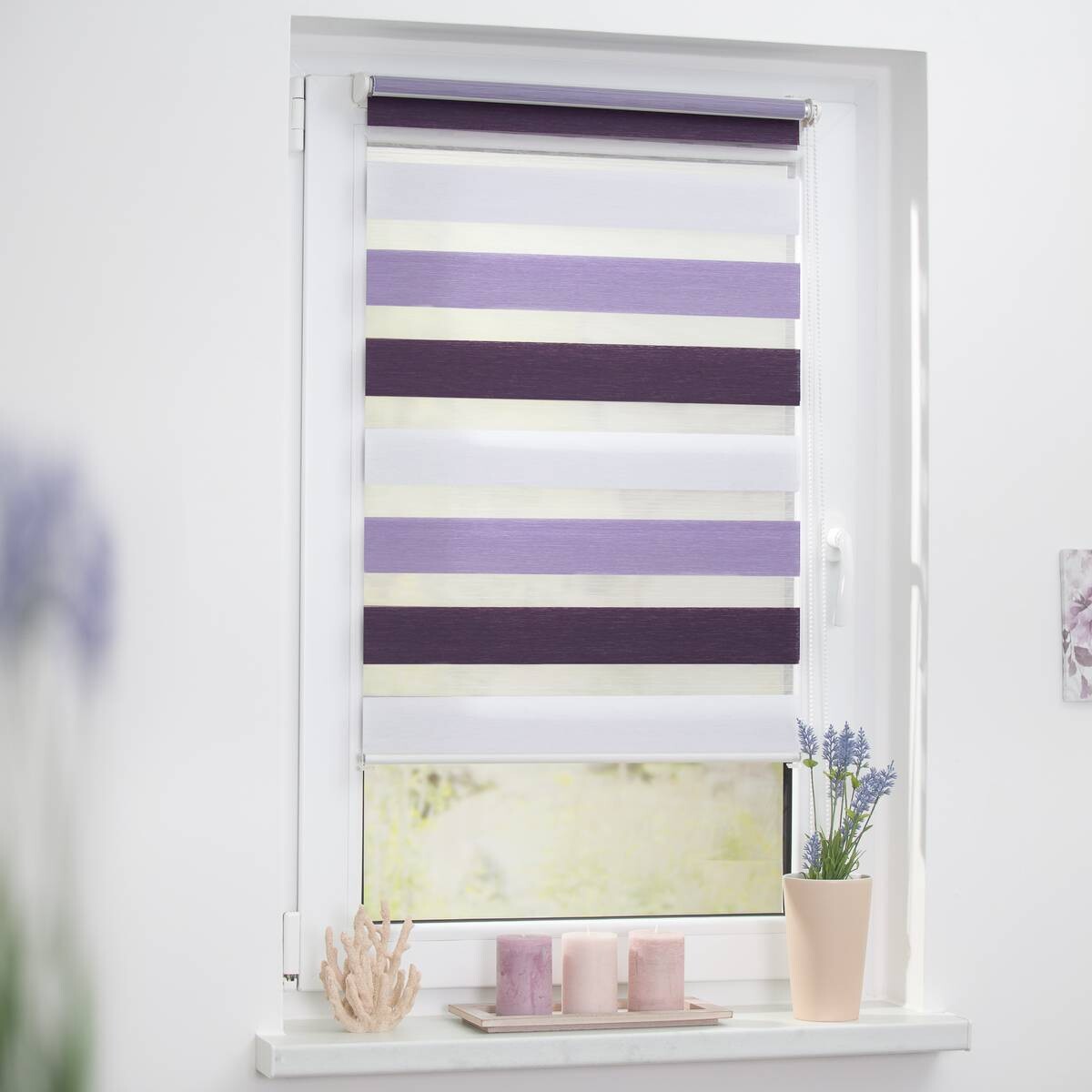 LICHTBLICK Doppelrollo Duo lila B/L: ca. 45x150 cm