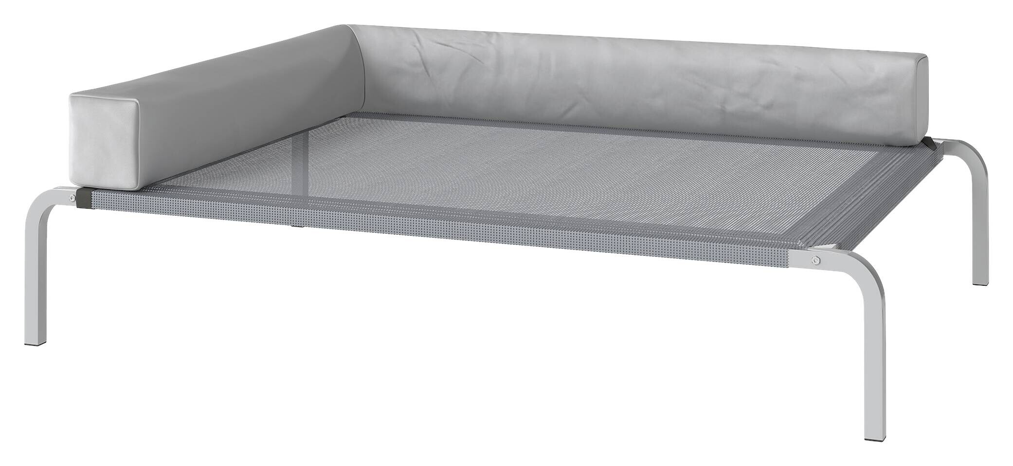 PawHut Hundebett hellgrau Netzstoff B/H/L: ca. 75x30x110 cm