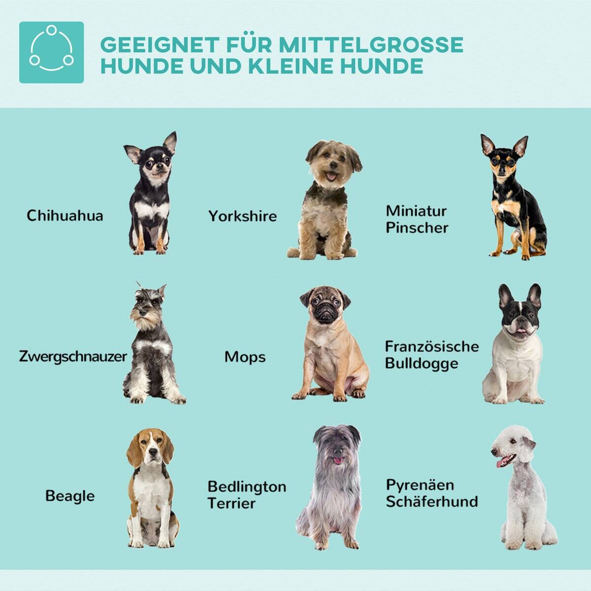 PawHut Haustier Fellpflege m. Klemme silber Aluminium B/H/L: ca. 8x36x74 cm