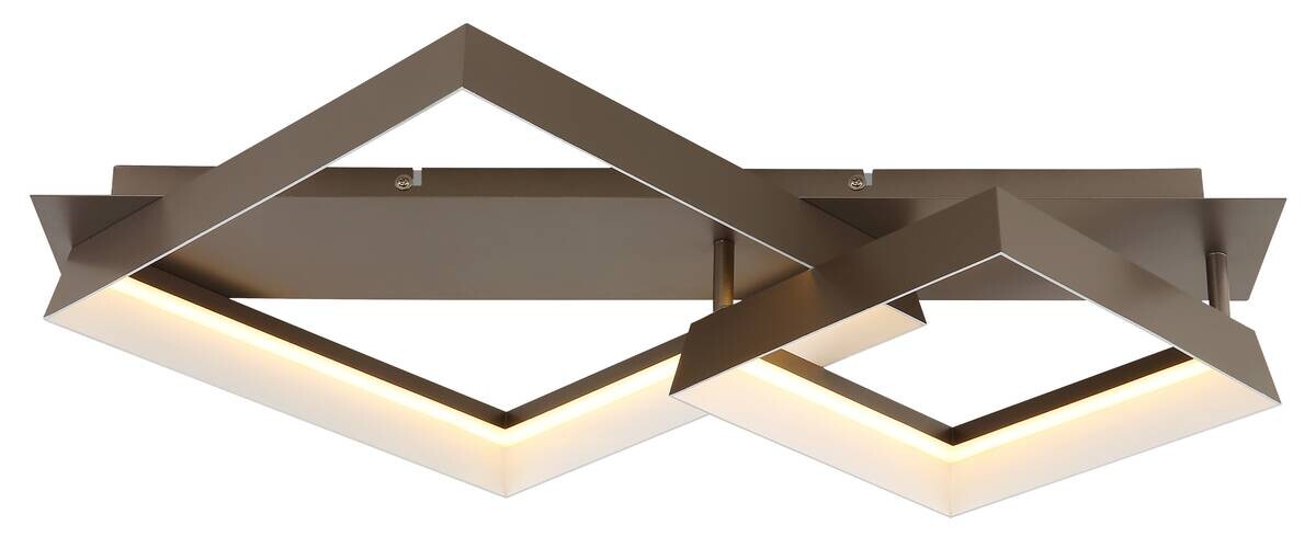 GLOBO Deckenleuchte kaffee Metall Kunststoff B/H/L: ca. 49,5x12x68,5 cm 1 Brennstellen