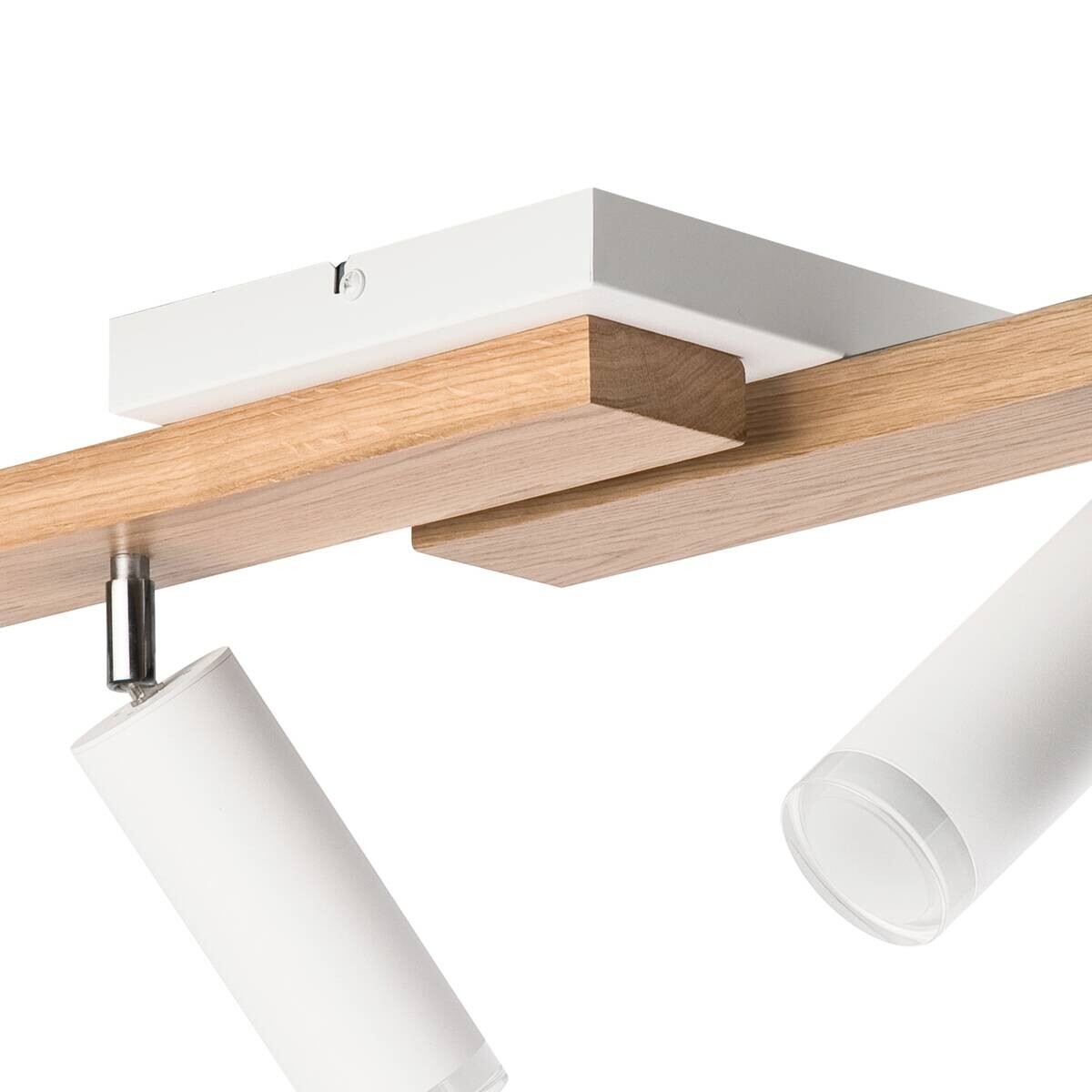 Lamkur Deckenleuchte weiß Holz B/H/L: ca. 20x23,5x84 cm 5 Brennstellen