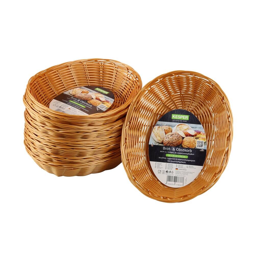 Kesper Brotkorb braun Kunststoff B/H/L: ca. 17x15x21 cm