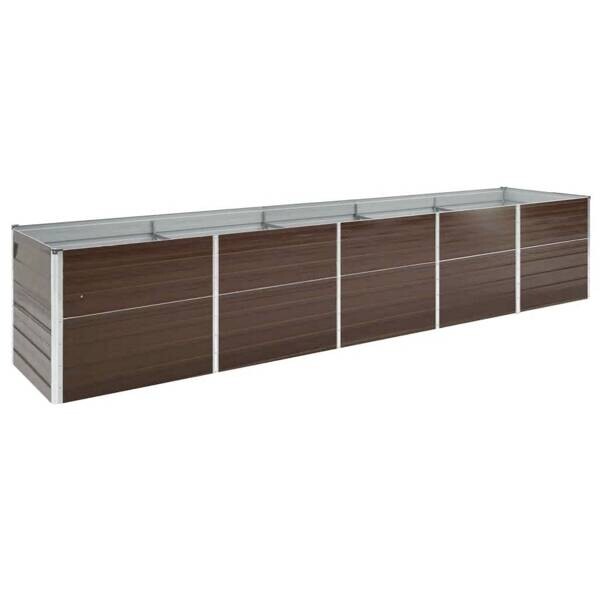 Garten-Hochbeet braun Stahl B/H/L: ca. 80x45x400 cm