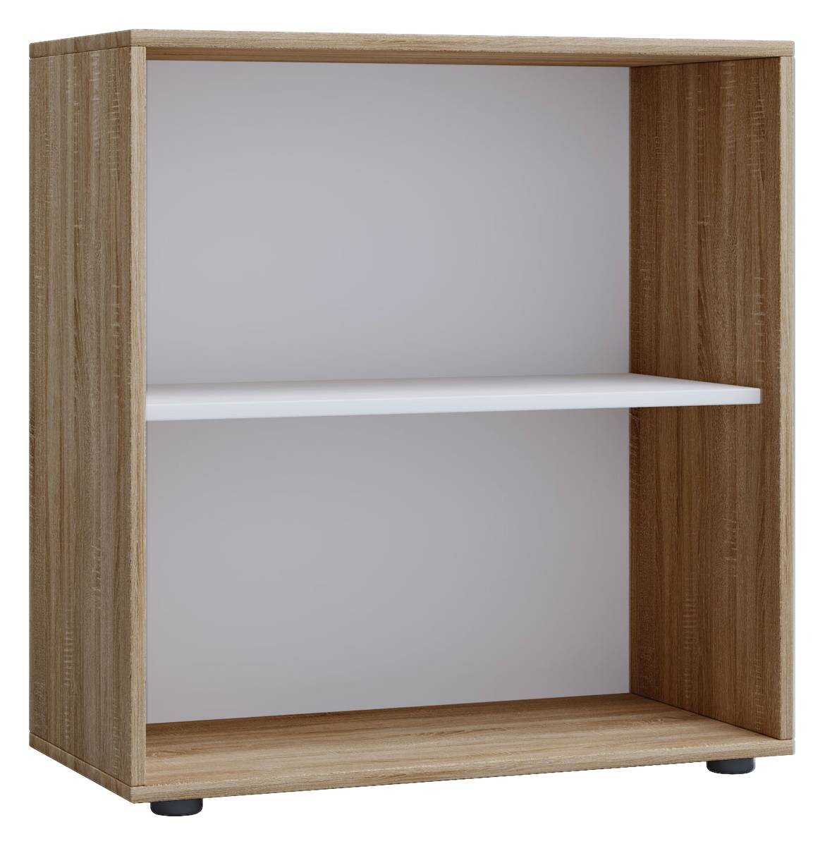 Regal Lona L ohne Türen Eiche Sonoma Nachbildung weiß B/H/T: ca. 70x74x37 cm