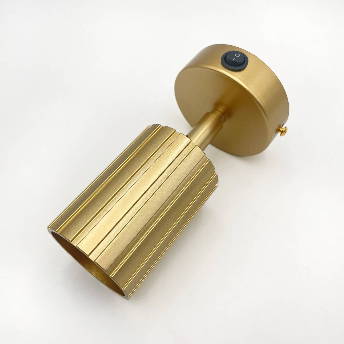 Lamkur Wandleuchte Prisma gold Stahl B/H/L: ca. 8x16x8 cm GU10 1 Brennstellen