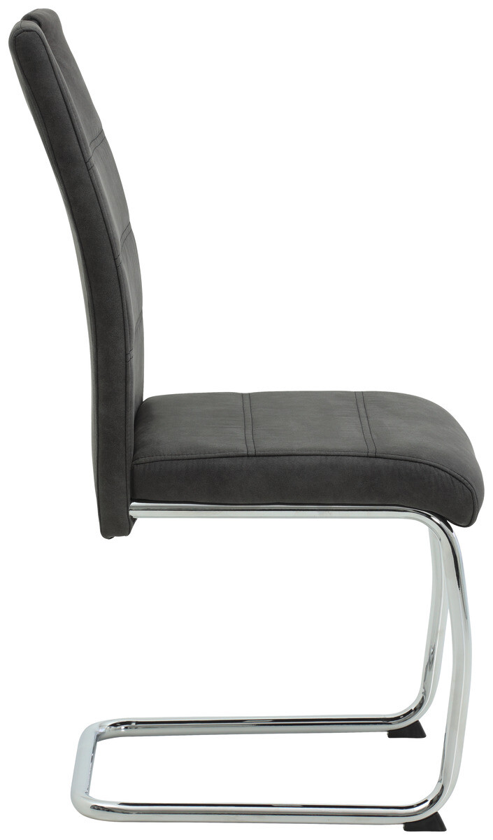 Schwingstuhl Flora anthrazit Vintage Microfaser B/H/T: ca. 43x98x59 cm