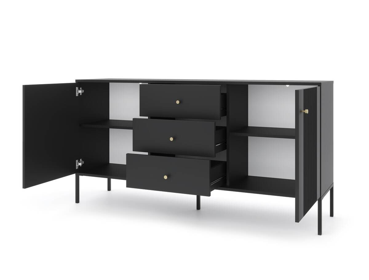 Kommode ISEO schwarz B/H/T: ca. 154,5x79x39 cm