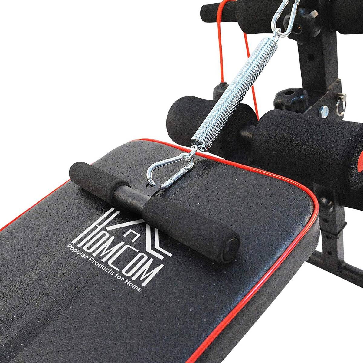 HOMCOM Sit-Up-Bank schwarz Stahl