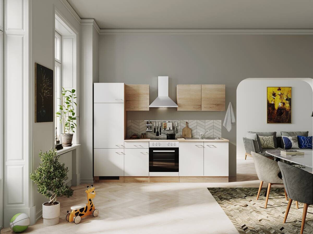 Küchenblock Samoa weiß B/H/T: ca. 270x200x60 cm