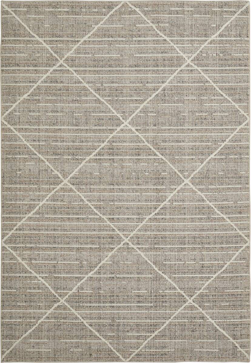 Webteppich Crosby graubraun B/L: ca. 120x170 cm