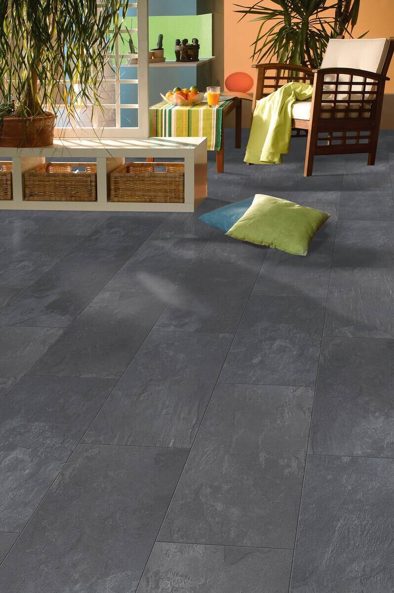 Visiogrande Laminatboden Ölschiefer ca. 2,367 m² im Paket B/L: ca. 28x60,4 cm pro Paket