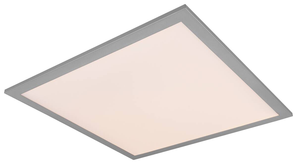 LED-Deckenleuchte titanfarbig Metall B/H/L: ca. 45x45x5 cm