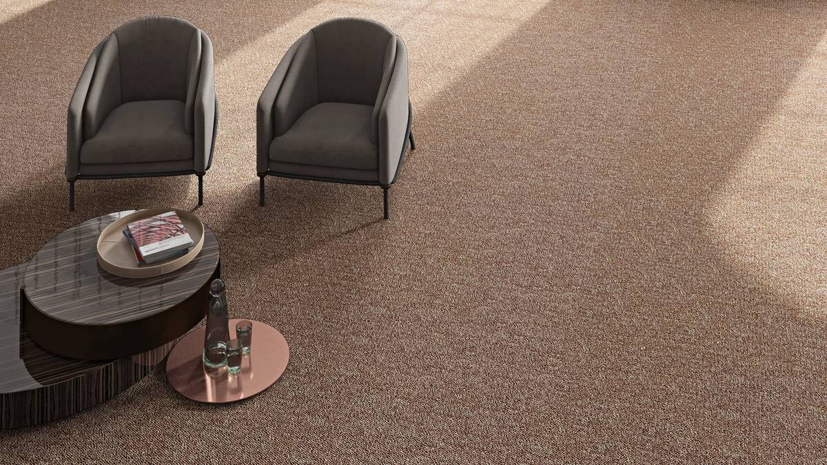 Teppichfliese Sierra hellbraun B/L: ca. 50x50 cm pro Stück