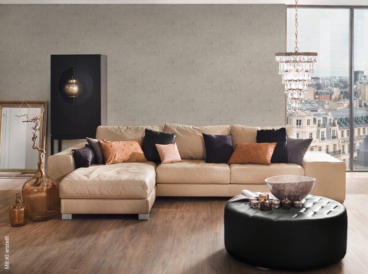 A.S.Creation Vliestapete beige B/H/D: ca. 53x1005x7,6 cm