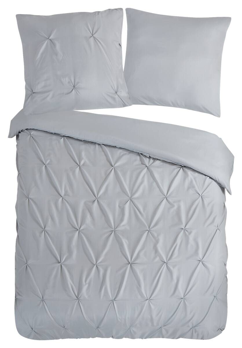 Microfaser Bettwäsche Elegance silber Polyester B/L: ca. 135x200 cm