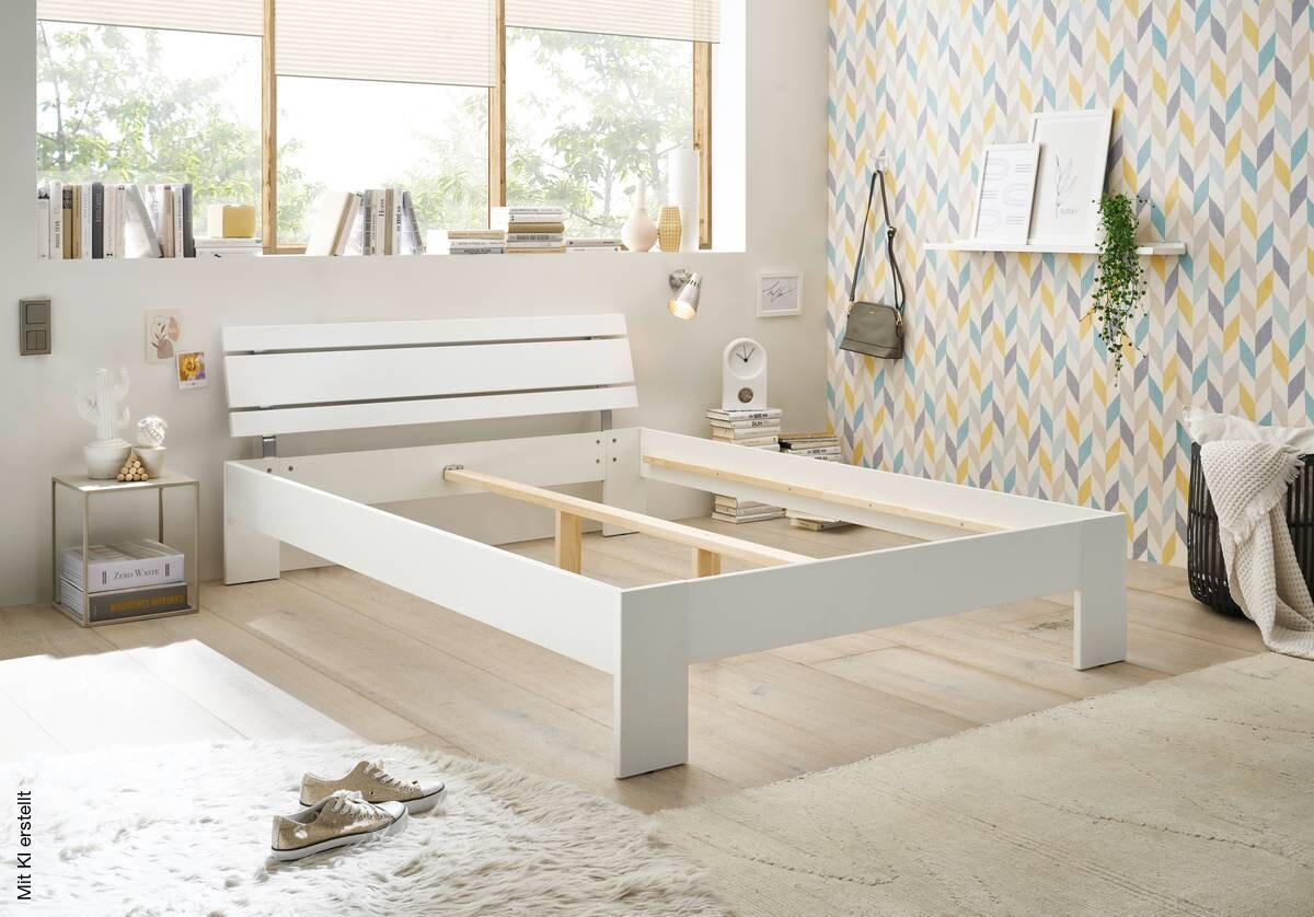 Futonbett Brest weiß Liegefläche B/L: ca. 100x200 cm