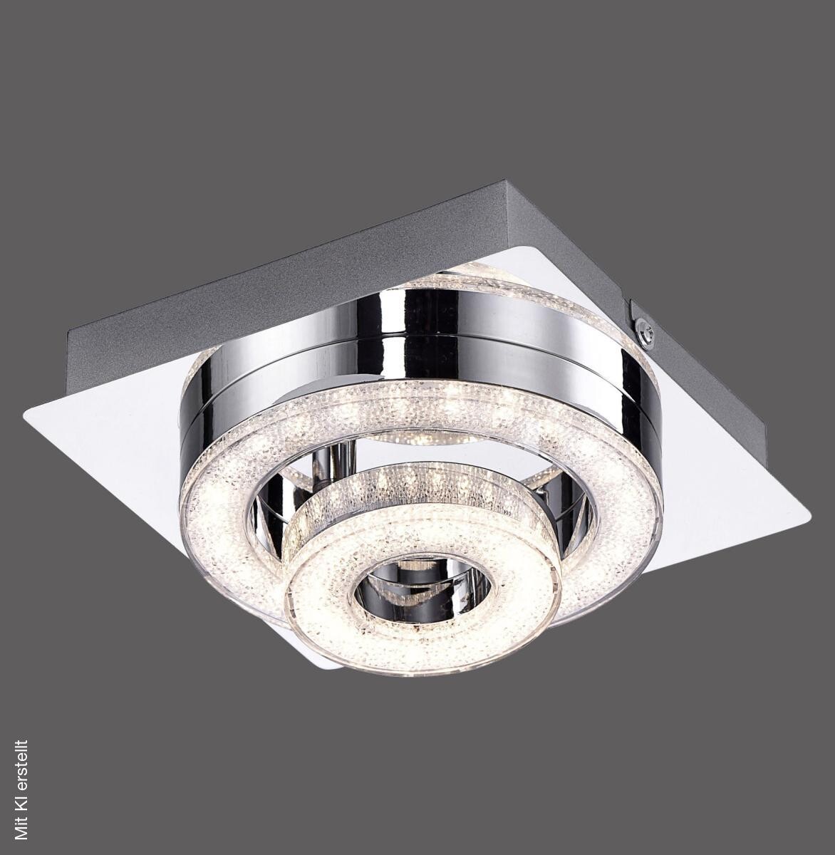 Just Light LED-Deckenleuchte 2-flg. Tim Chrom Metall Acryl B/H/L: ca. 17x13x17 cm 1 Brennstellen