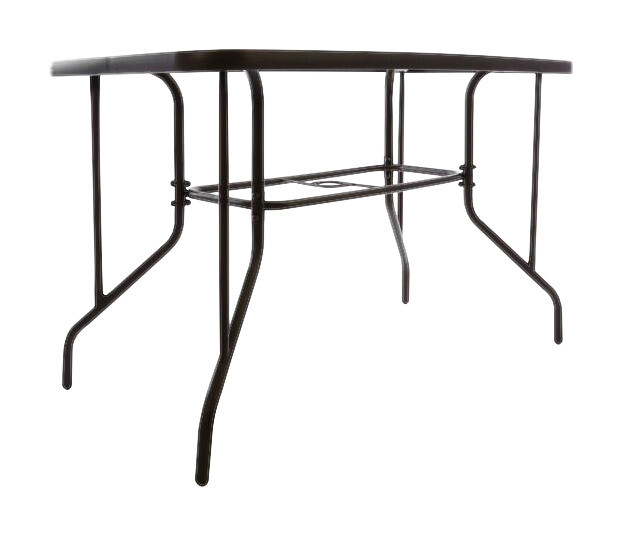 VCM Gartentisch braun Metall B/H/L: ca. 60x72x110 cm