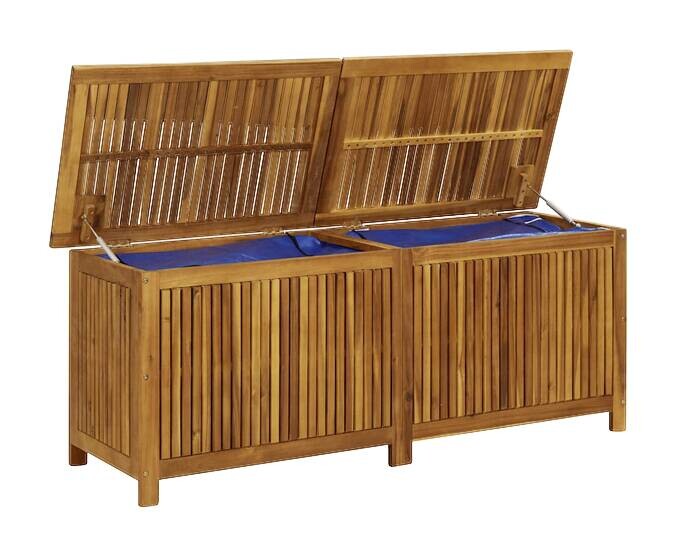 vidaXL Aufbewahrungsbox braun Akazie B/H/T/L: ca. 50x58x50x150 cm