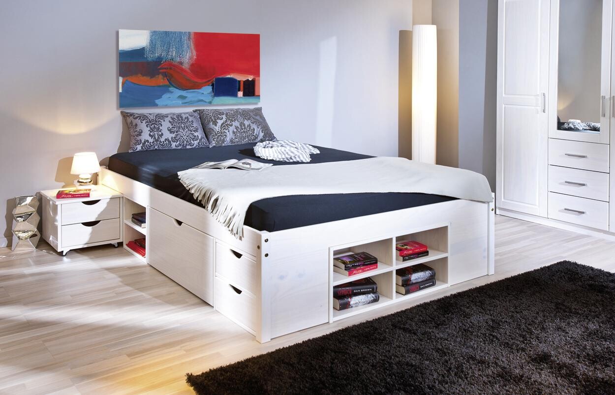 Funktionsbett Till weiß Liegefläche B/L: ca. 180x200 cm