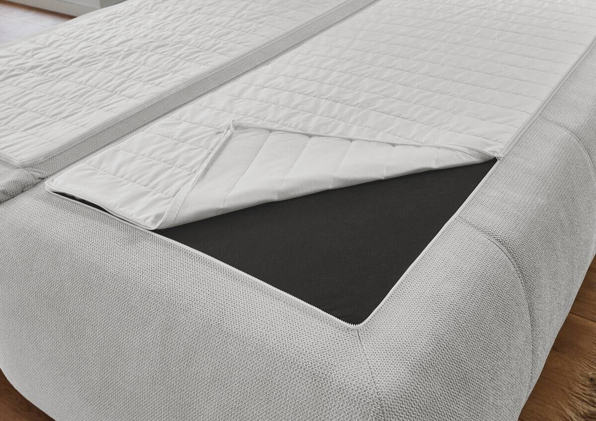 Dauerschlafsofa natur Microfaser B/H/T: ca. 207x94x90 cm
