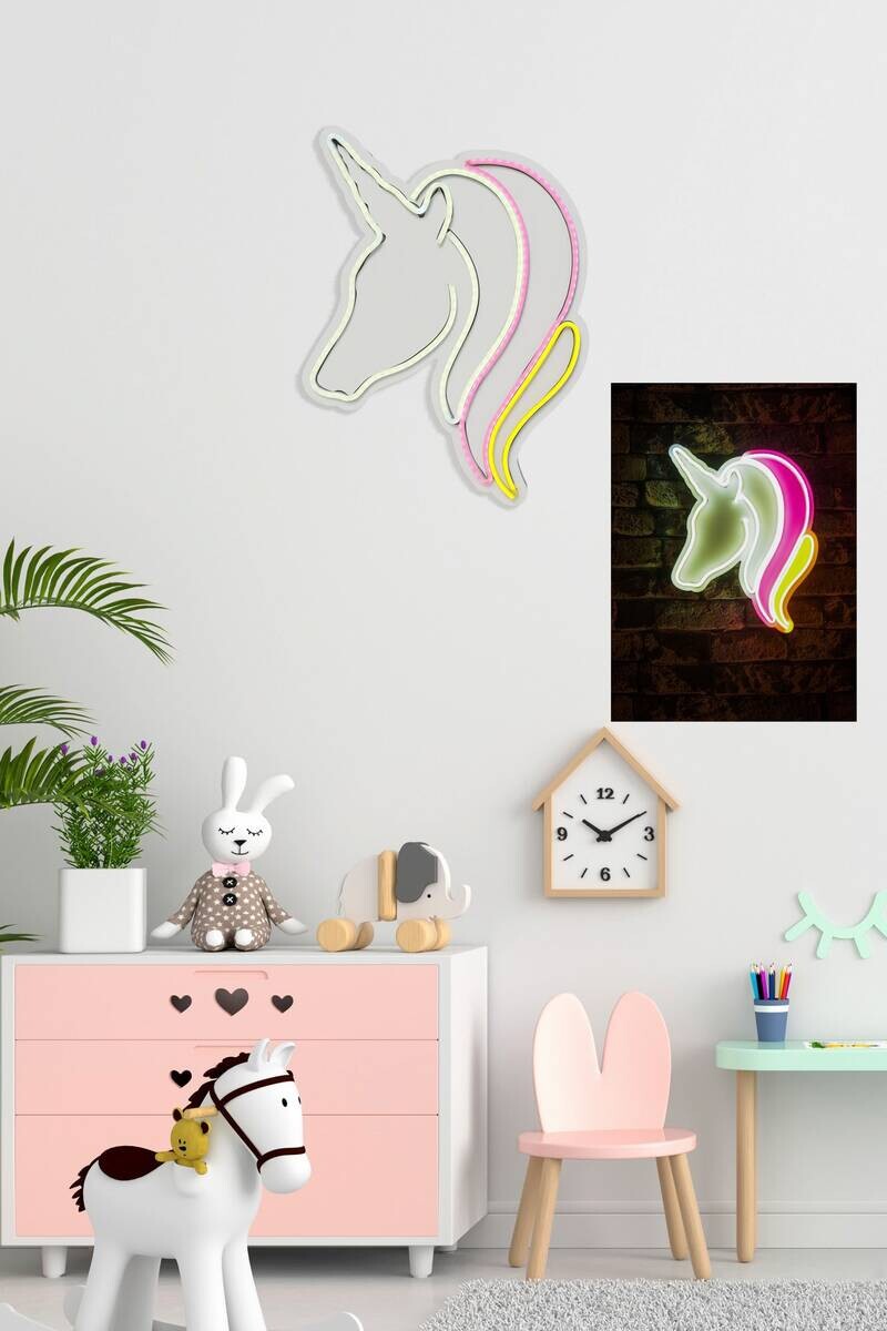 Opviq LED-Wandleuchte rosa weiß PVC B/H/T/L: ca. 30x40x2x30 cm