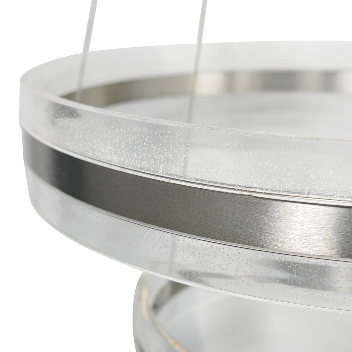 POCOline LED-Pendelleuchte Eleni nickel Acryl Alu H/D: ca. 120x60 cm