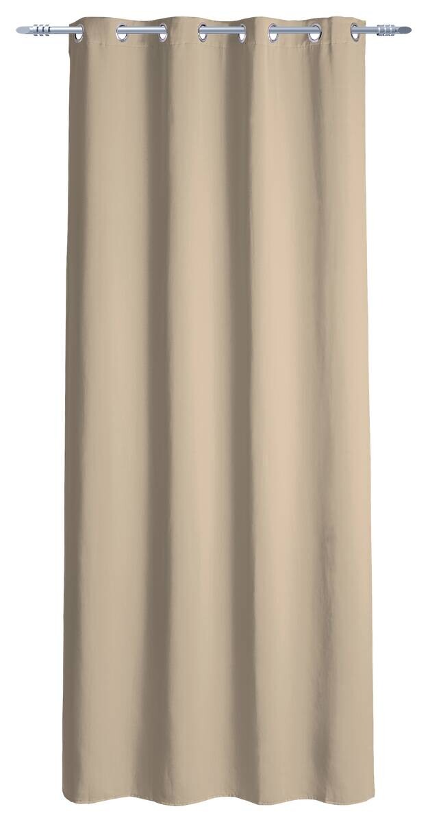 Ösenvorhang Verona sand 100% Polyester B/L: ca. 140x245 cm