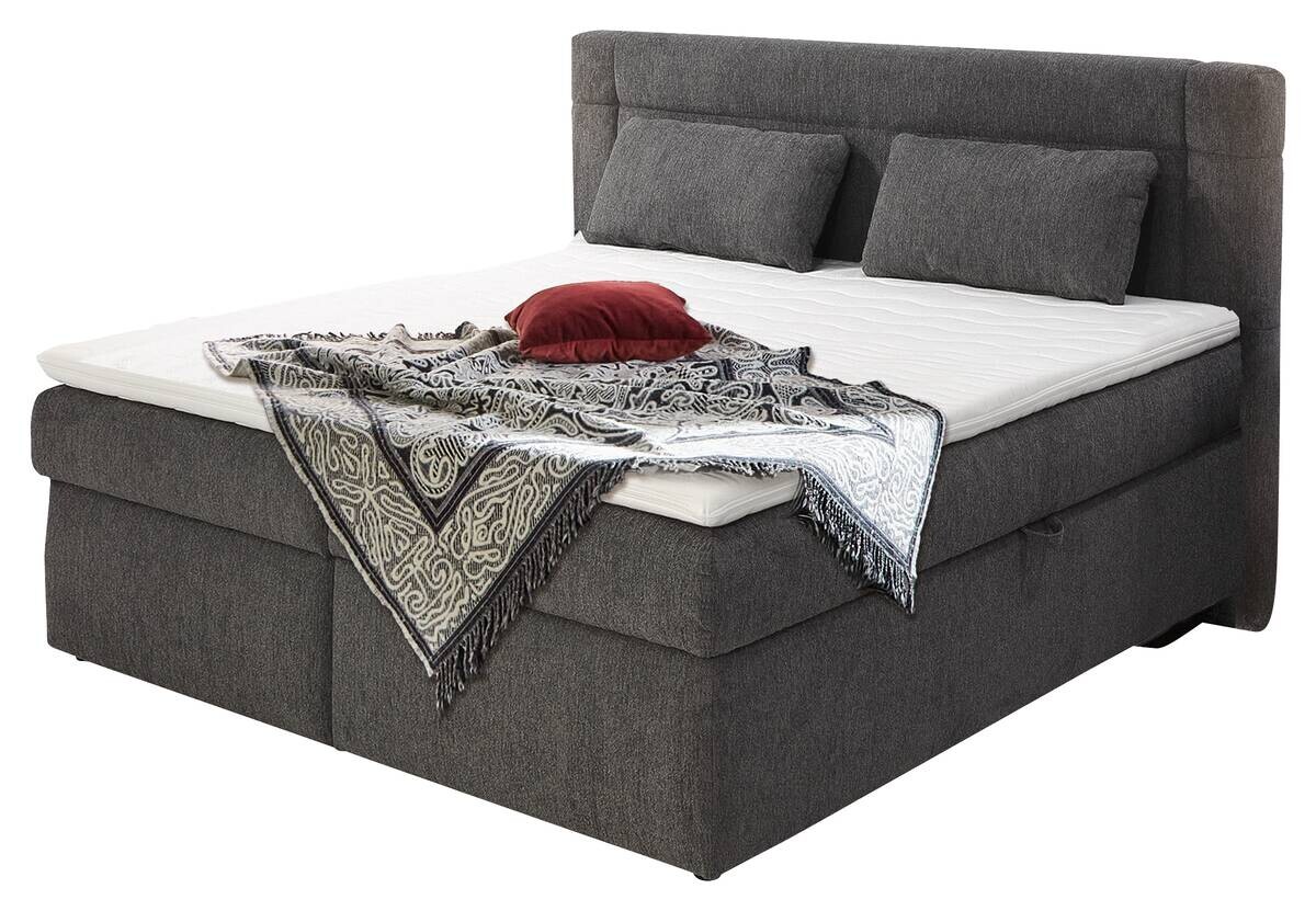 Boxbett dunkelgrau Liegefläche B/L: ca. 200x180 cm