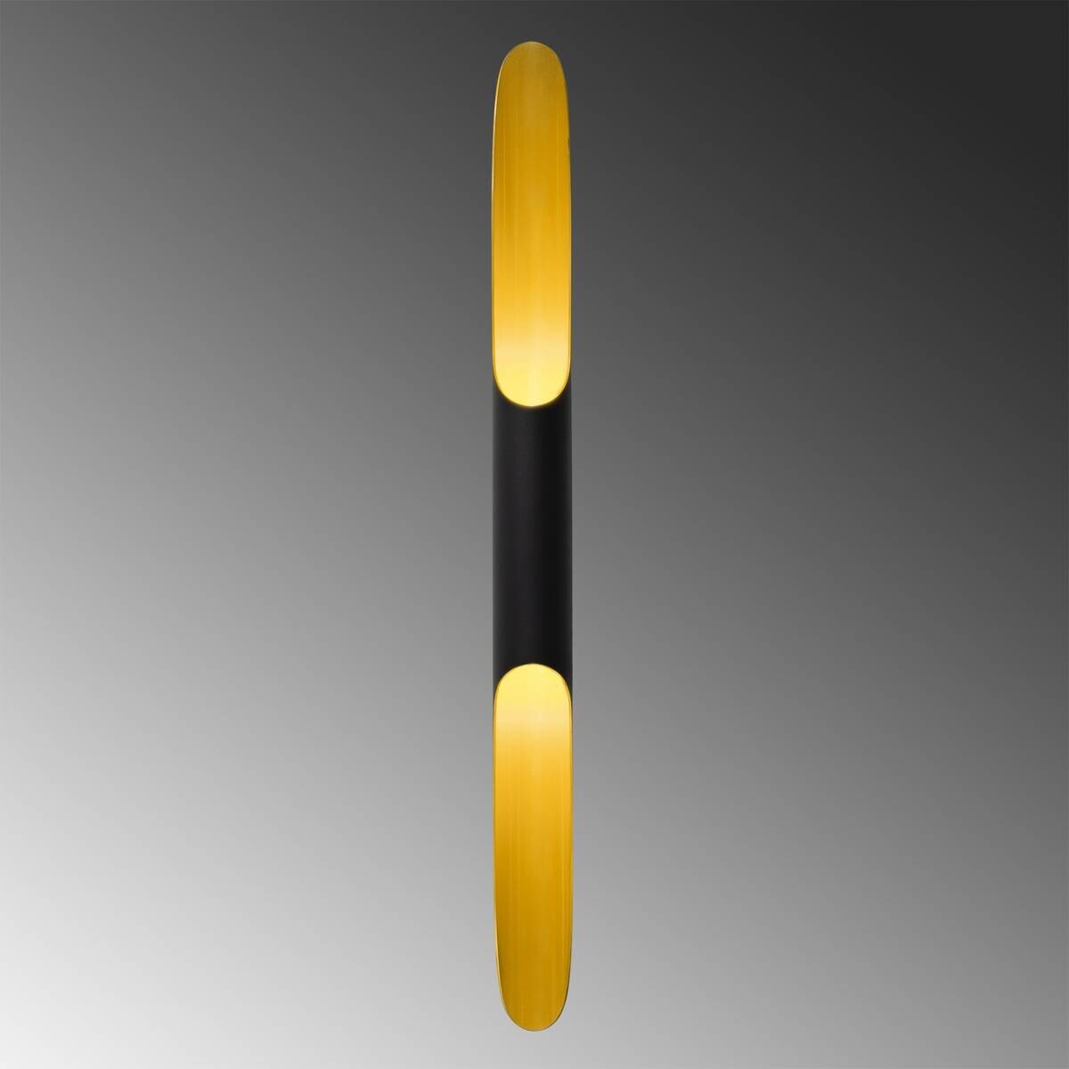 Opviq Wandleuchte Efsun schwarz Glas Metall B/H/T/L/D: ca. 12x100x12x10x10 cm E14 1 Brennstellen