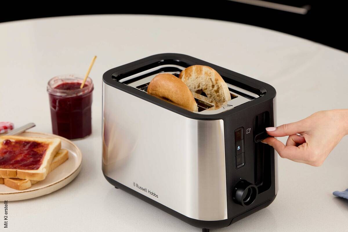 Russell Hobbs Toaster 27390-56 silber schwarz Edelstahl B/H/L: ca. 17,4x22,6x29,3 cm