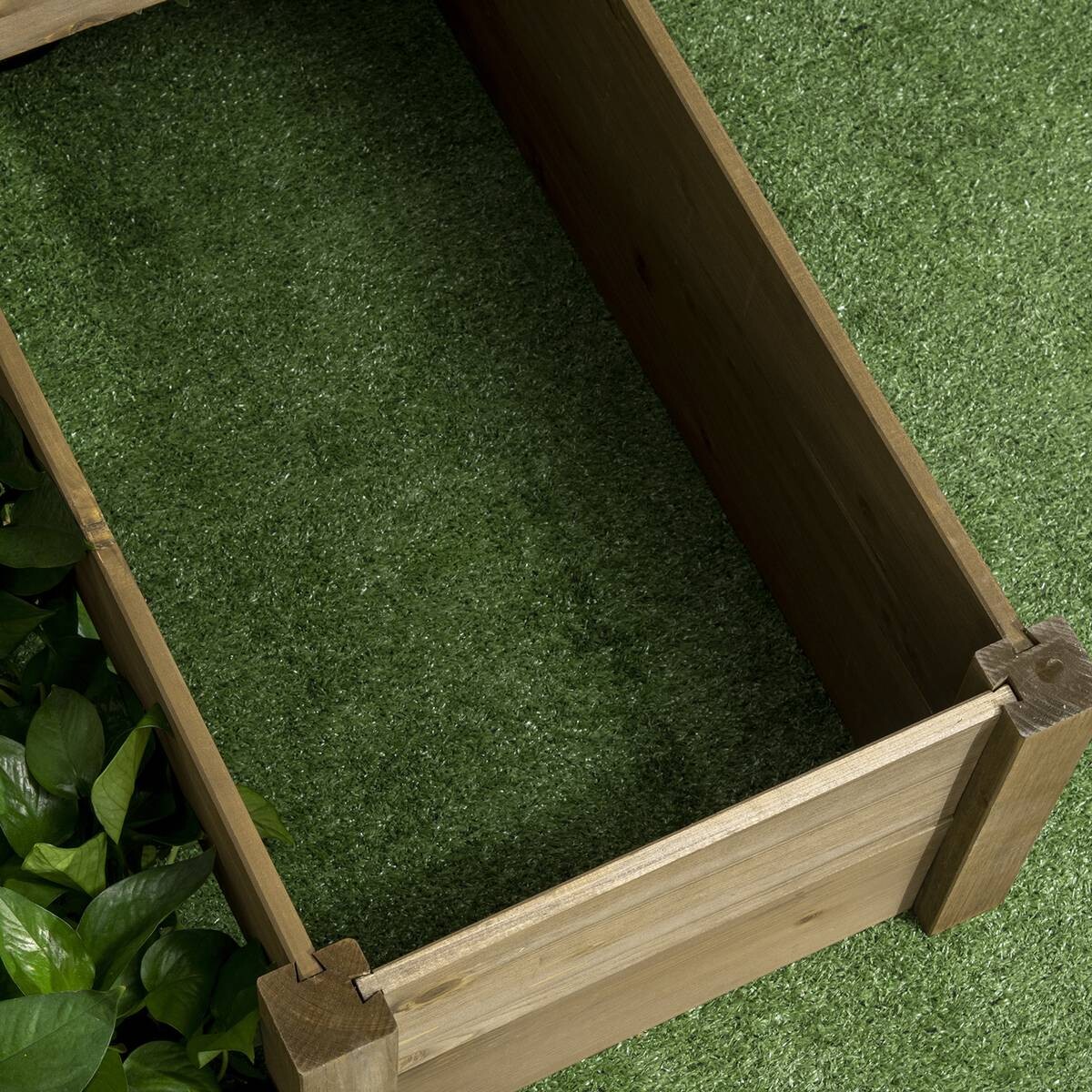 Outsunny Hochbeet braun B/H/L: ca. 122x51x122 cm