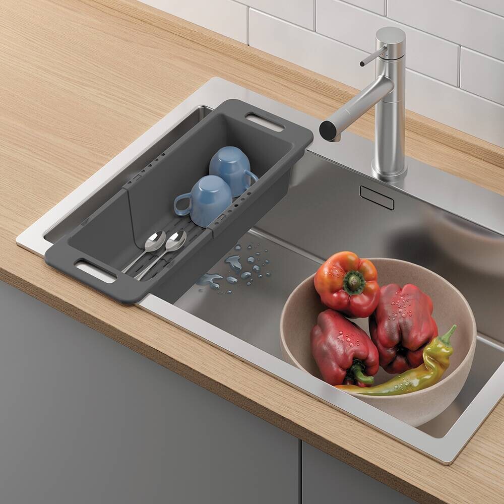 Metaltex Haushaltshelfer grau Kunststoff B/H/L: ca. 18x37,8x10 cm