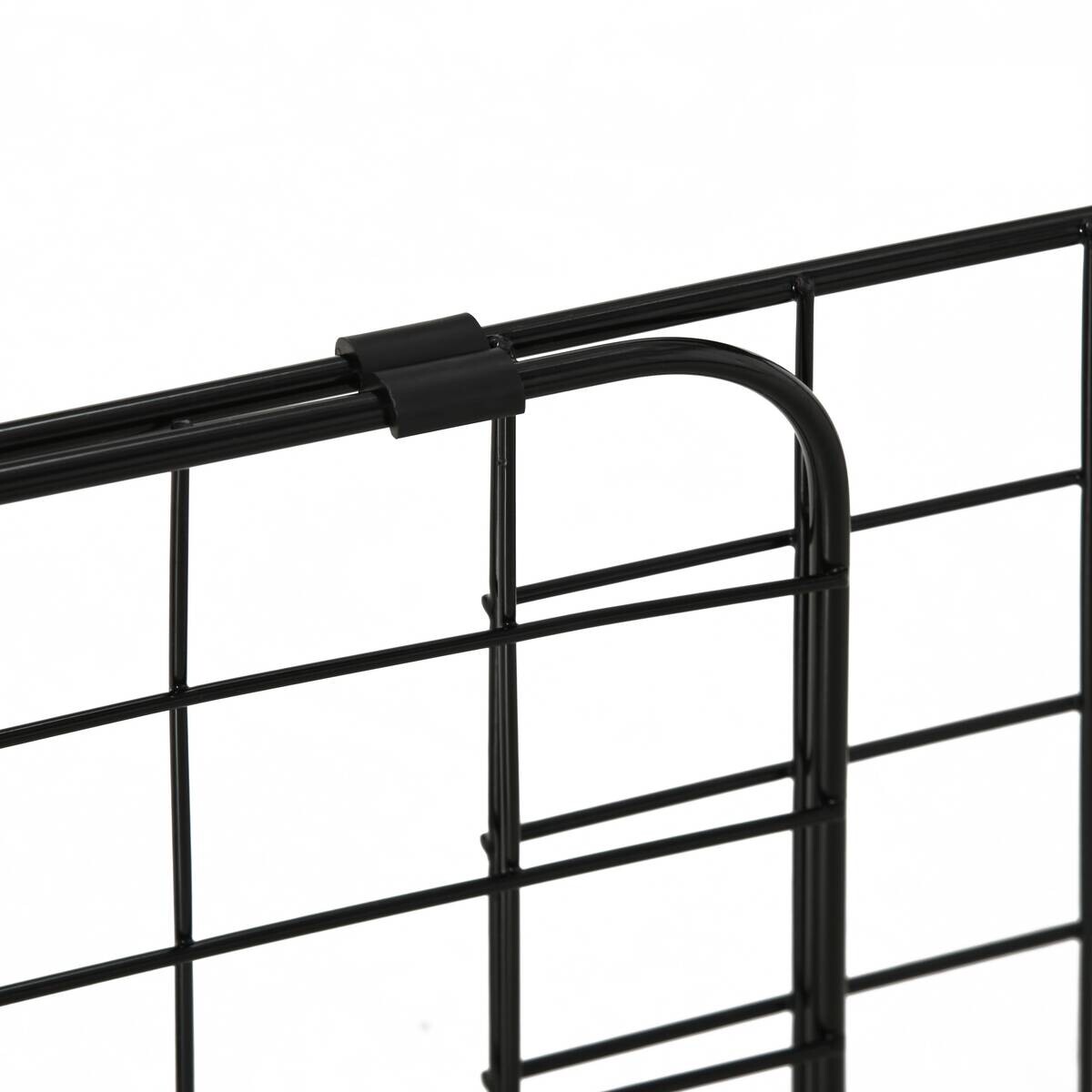 PawHut Hunde-Schutzgitter schwarz Kunststoff B/H/L: ca. 0,6x152x30 cm