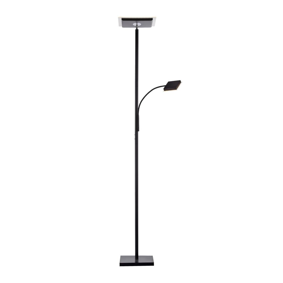 Just Light Stehlampe HANS 11710-18 schwarz Eisen Kunststoff B/H/T: ca. 25x190x25 cm 2 Brennstellen