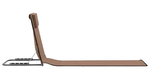 vidaXL Gartenliege braun Stahl B/H/L: ca. 53x47x160 cm