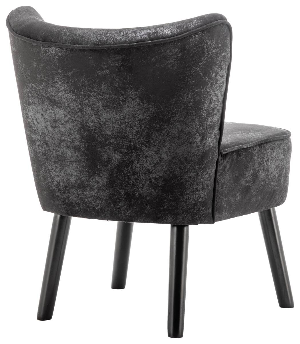 Sessel schwarz Vintage Microfaser B/H/T: ca. 57x76x68 cm