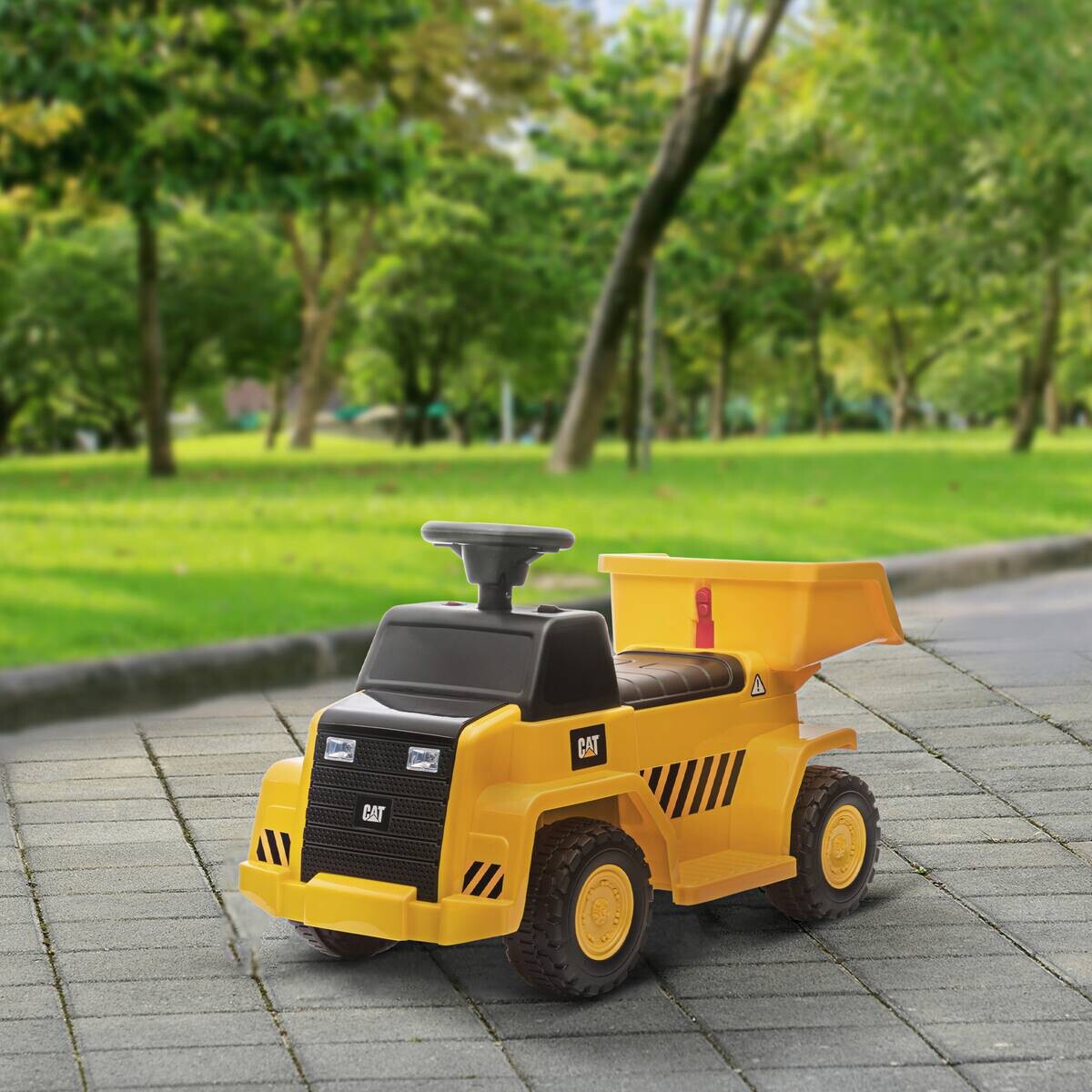HOMCOM Elektro Kindertraktor gelb B/H/L: ca. 36x74,5x43,5 cm