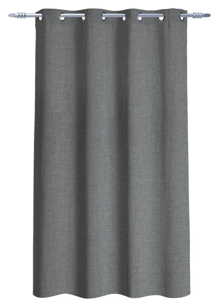 POCOline Ösenvorhang Cleo anthrazit 100% Polyester B/L: ca. 140x175 cm