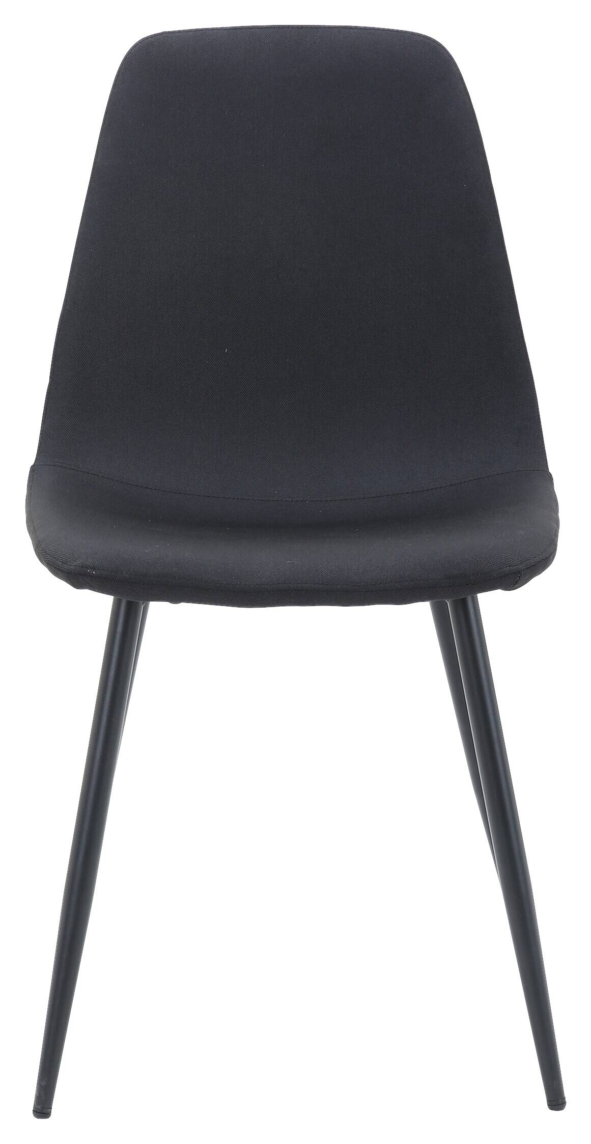 Stuhl Pia schwarz Microfaser Metall