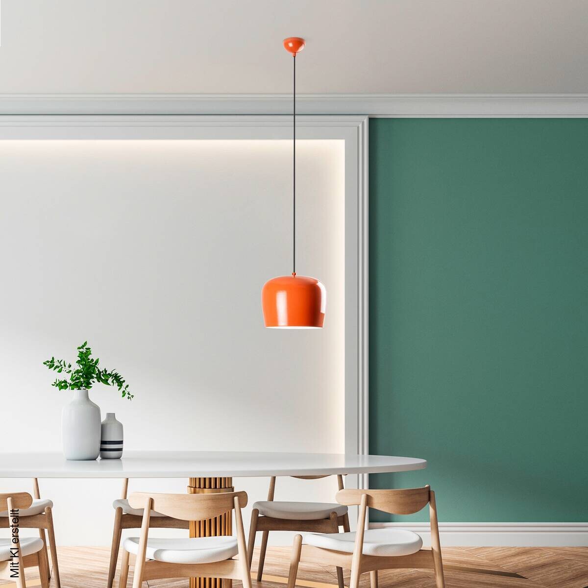 Opviq Pendelleuchte orange Metall B/H/T: ca. 23x114x23 cm E27 1 Brennstellen