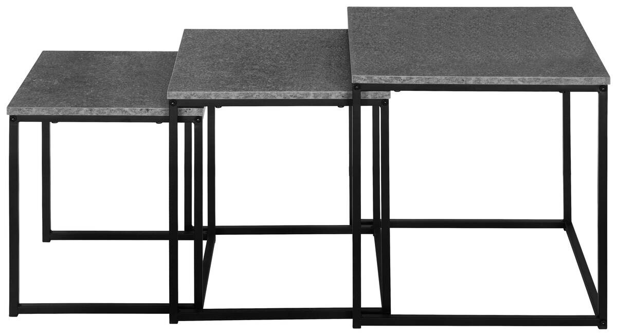 Beistelltisch grau Holz B/H/L: ca. 40x42x40 cm