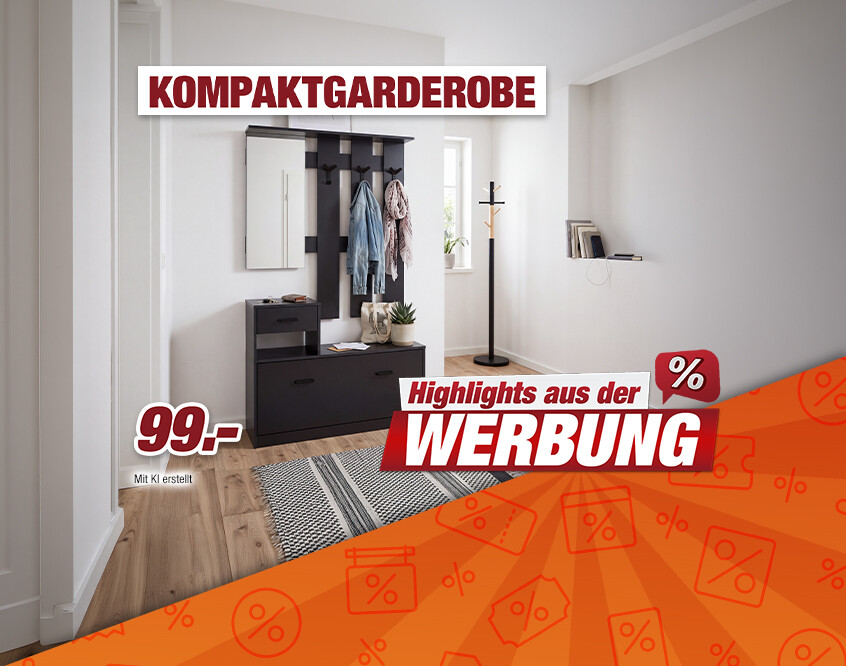 Unsere Werbe Highlights - Kompaktgarderobe