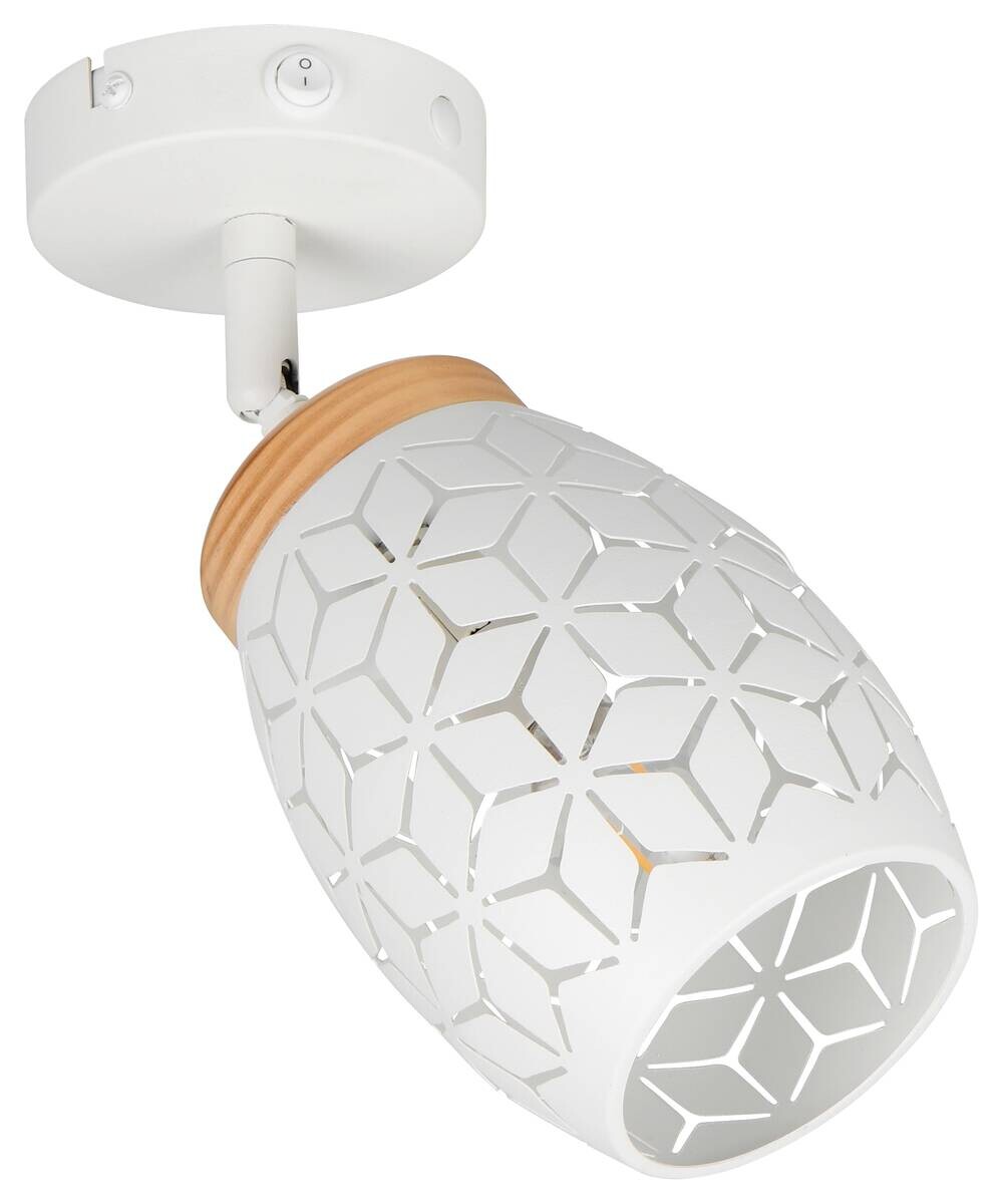 Reality Spots Bidar weiß Metall B/H: ca. 12x27 cm E14 1 Brennstellen