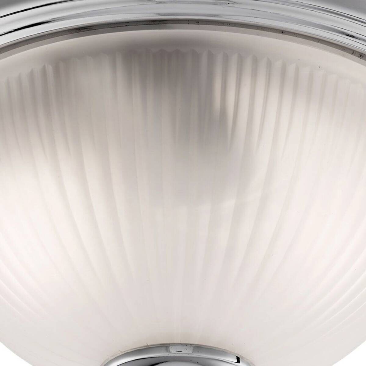 Searchlight Badleuchte American Diner silber Glas Stahl B/H/L/D: ca. 29x15x29x29 cm E14 2 Brennstellen