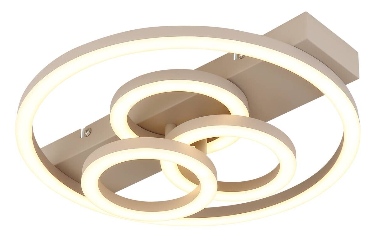 GLOBO LED-Deckenleuchte sand Metall Kunststoff B/H/L: ca. 33x8,8x35 cm 1 Brennstellen