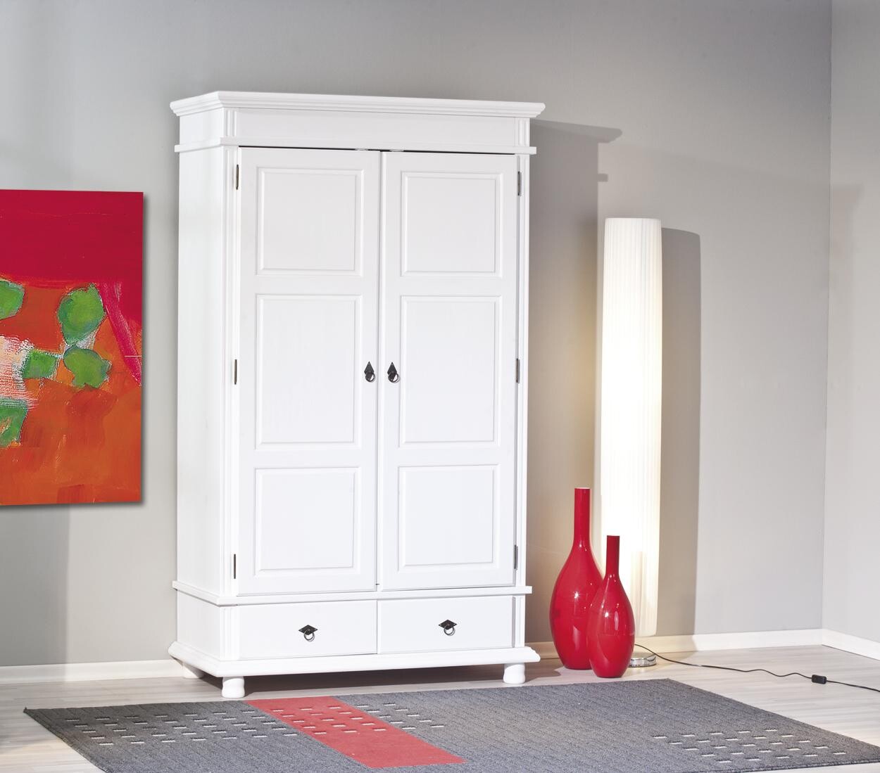Kleiderschrank Danz weiß B/H/T: ca. 116x199x57 cm