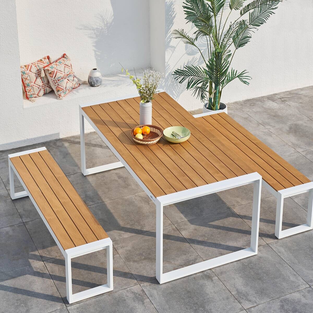 AXI Outdoor Living Gartenset Tony braun Kunststoff B/H/L: ca. 90x75x190 cm