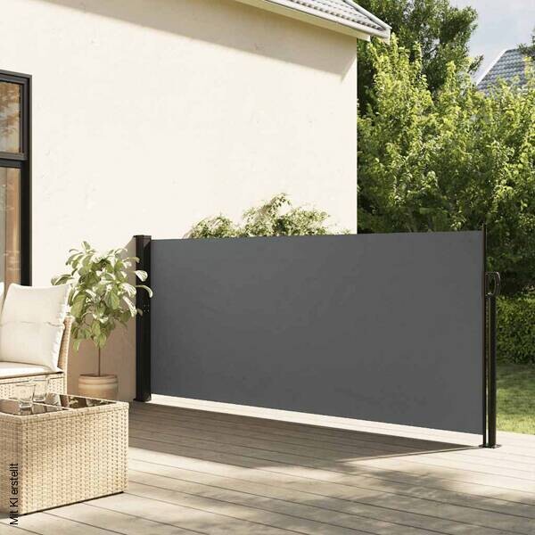 vidaXL Seitenmarkise anthrazit B/T/L: ca. 140x500x500 cm